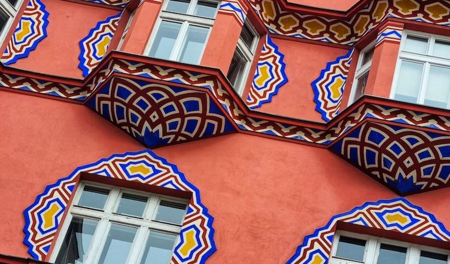 Old-school charm of colorful homes in Ljubljana.