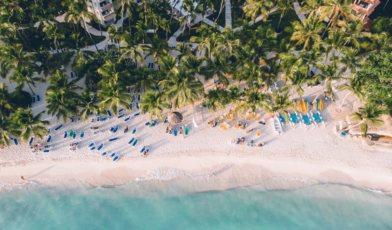 A perfect beach on a sunny day