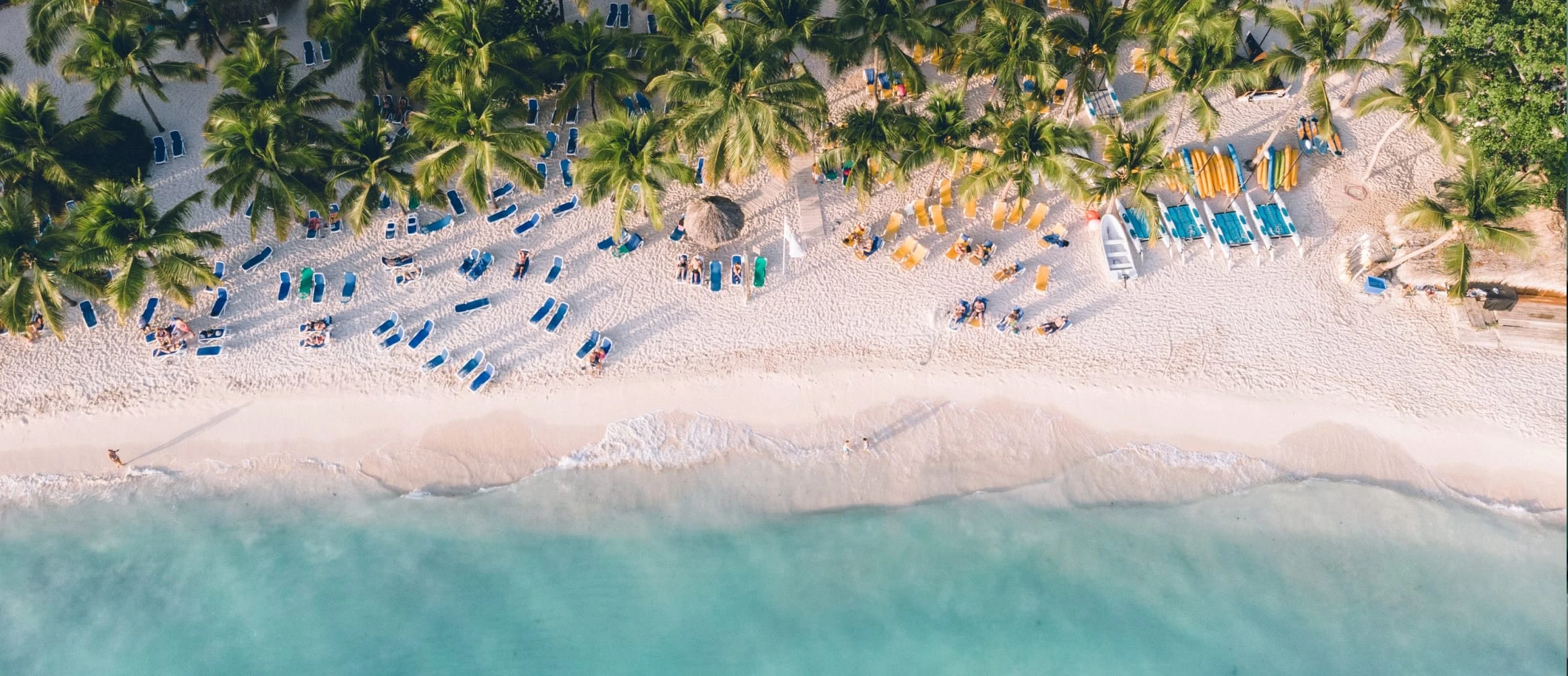 A perfect beach on a sunny day