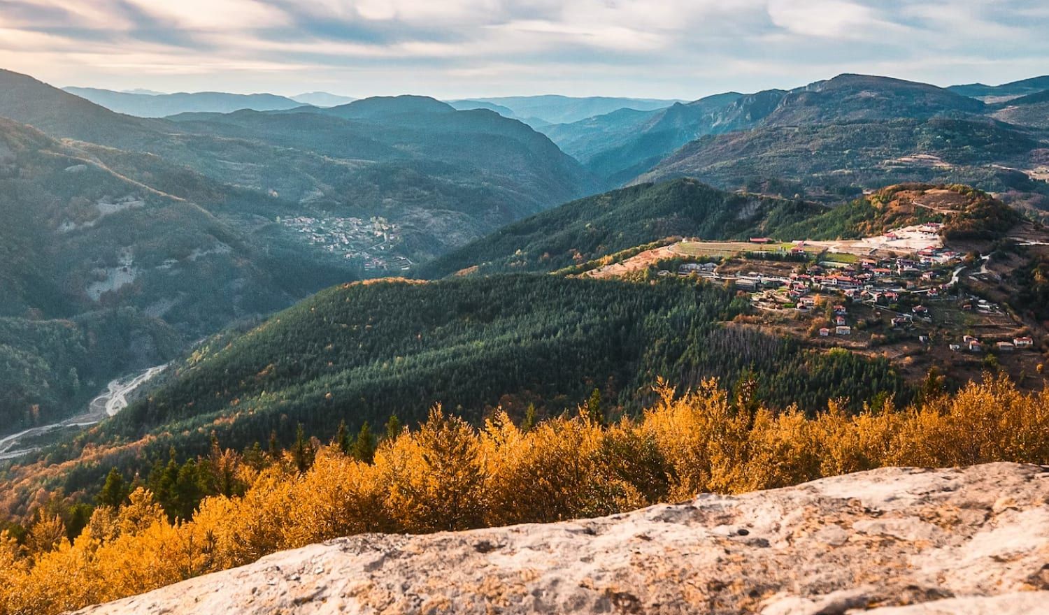 Spectacular mountain ranges of Rila Monastery.