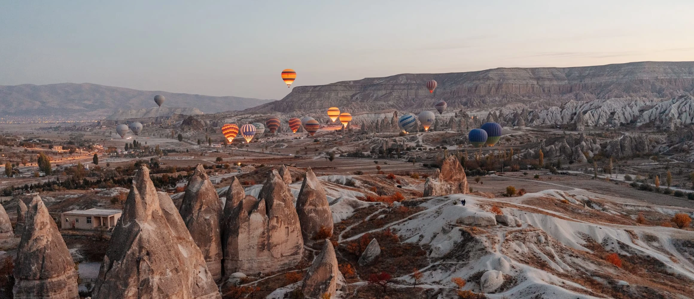 Hot air ballooning over Cappadocia, Turkey