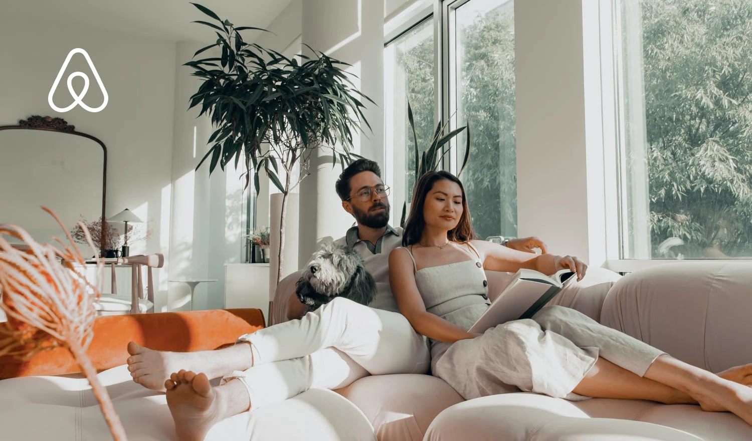 Couple sitting on couch