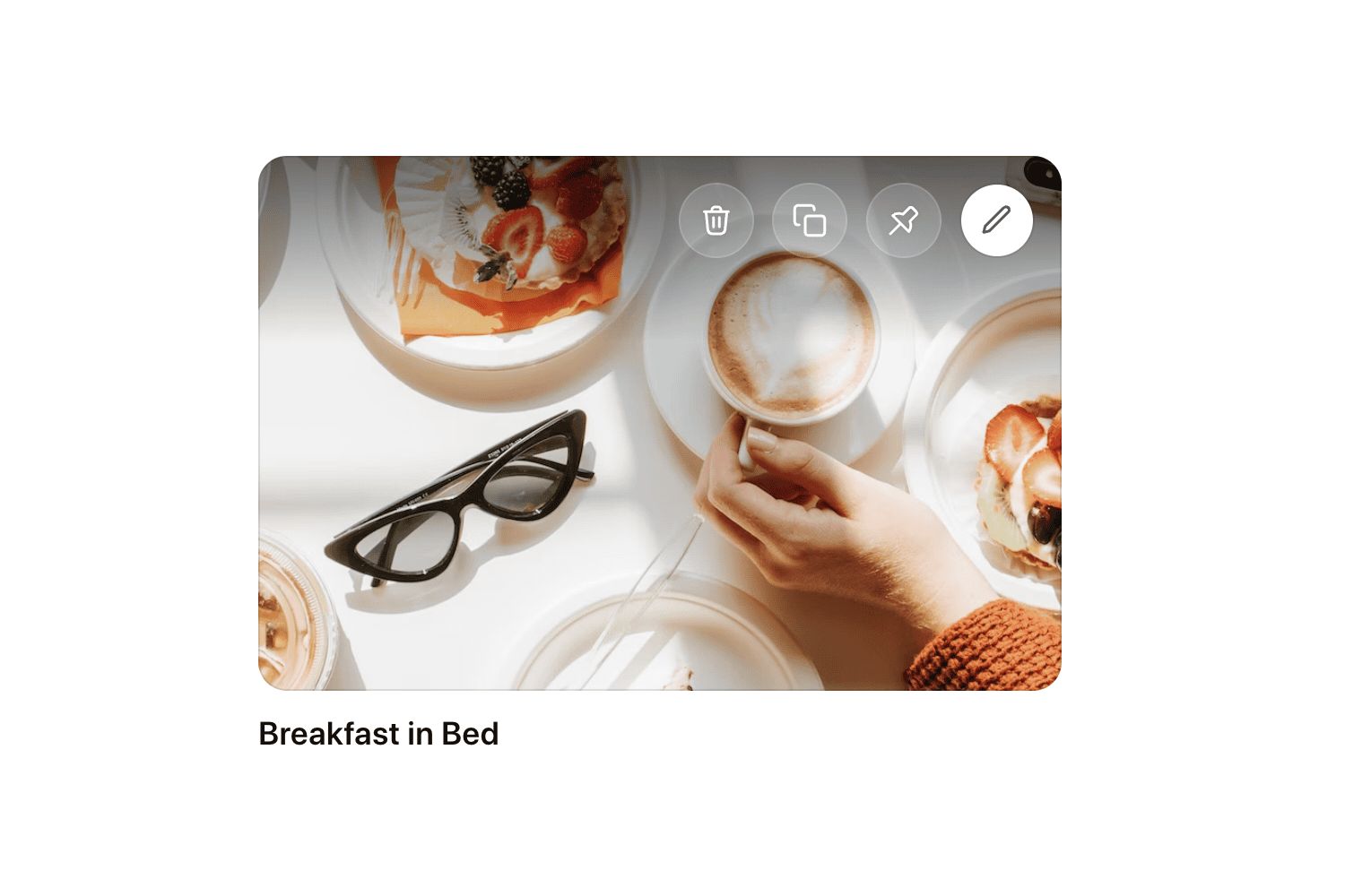 Breakfast in Bed: A fixed amount gift