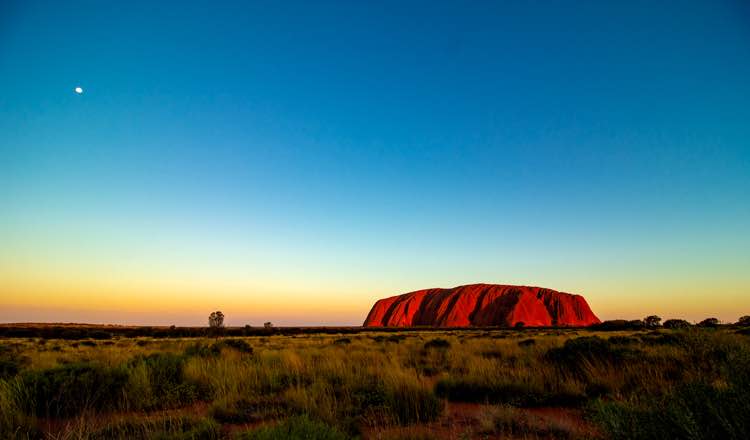 Ayers rock, Australia at Sunset