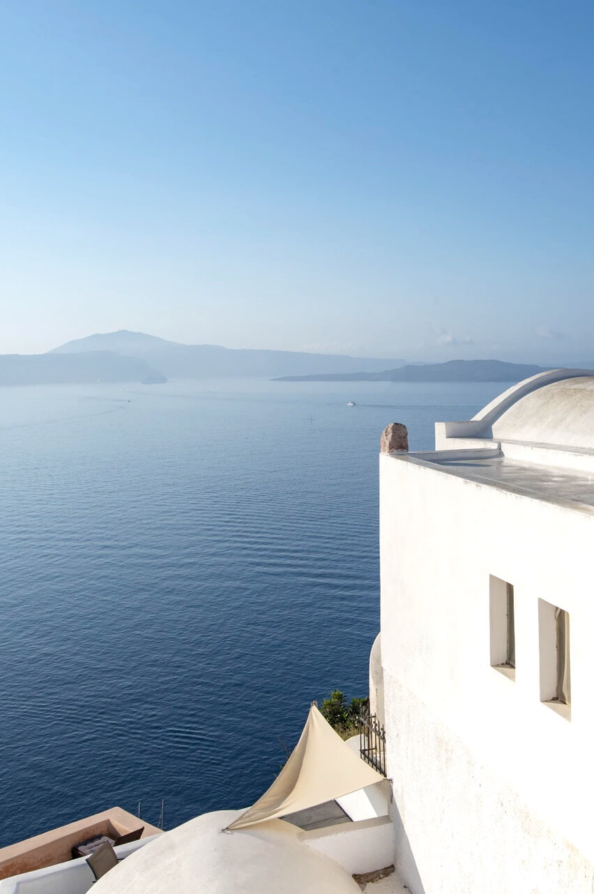 The white domes of Santorini