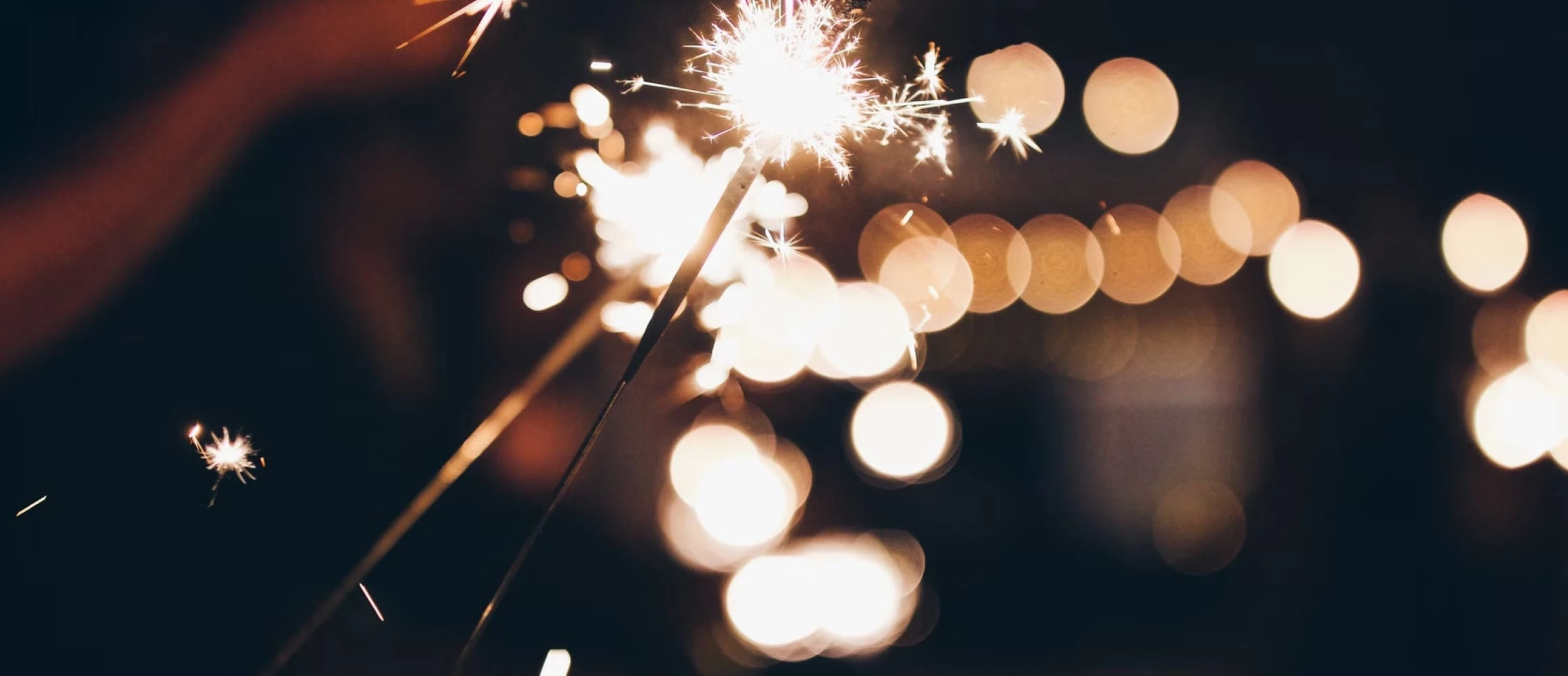 Sparklers being ignited